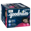 Huggies Goodnites Giga Pack Girls S5 34'S | Case of 1 | Bulk Diapers