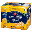 San Pellegrino Natural Aranciata/Orange 4X6X330ml | Case of 24 Cans | Bulk Soda