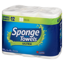 Sponge Towels Ultra Double Rolls 6's | Case of 4 Packs | Bulk Paper Towels