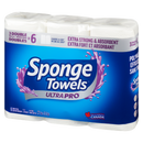 Sponge Towels Ultra Double Roll 3's | Case of 8 Packs | Bulk Paper Towels