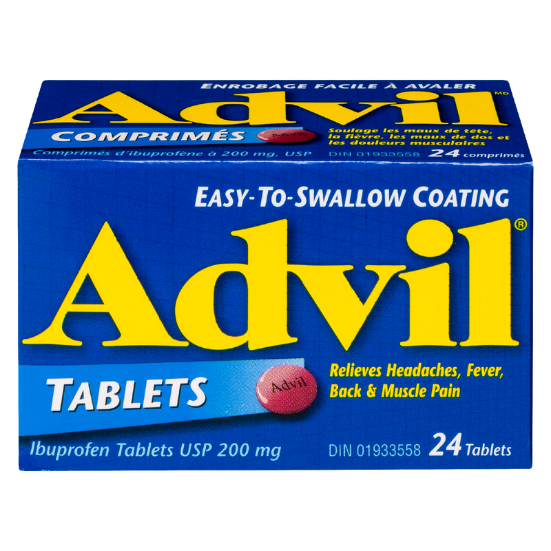 Advil Tablet Pills Headaches/Fever/Muscles/Joint Pain – 24’s