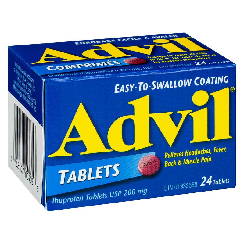Advil Tablet Pills Headaches/Fever/Muscles/Joint Pain – 24’s