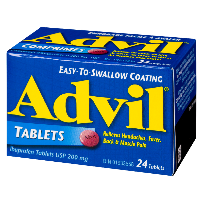 Advil Tablet Pills Headaches/Fever/Muscles/Joint Pain – 24’s