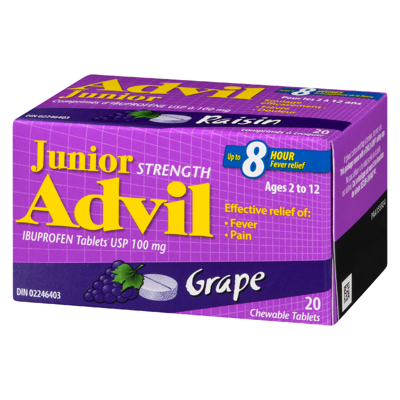 Advil Junior Chewable Tablets 20's (Ages 2–12) 6 Pack