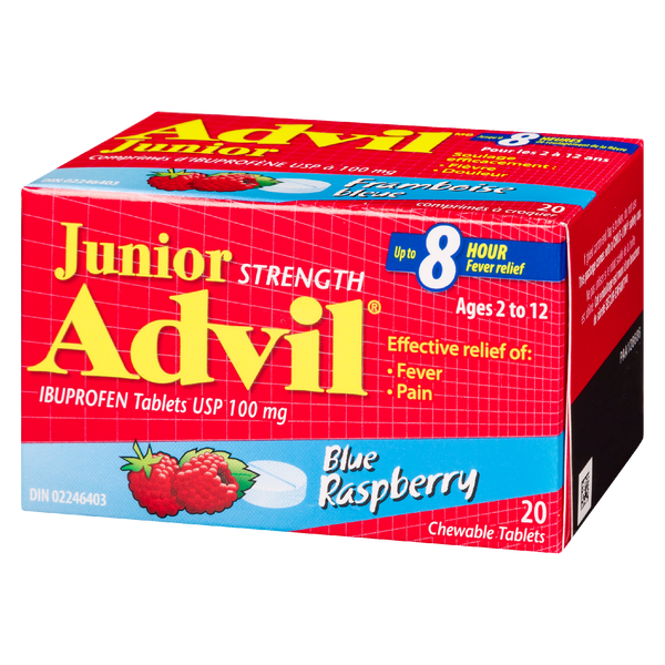 Advil Junior Chewable Tablets 20's (Ages 2–12) 6 Pack