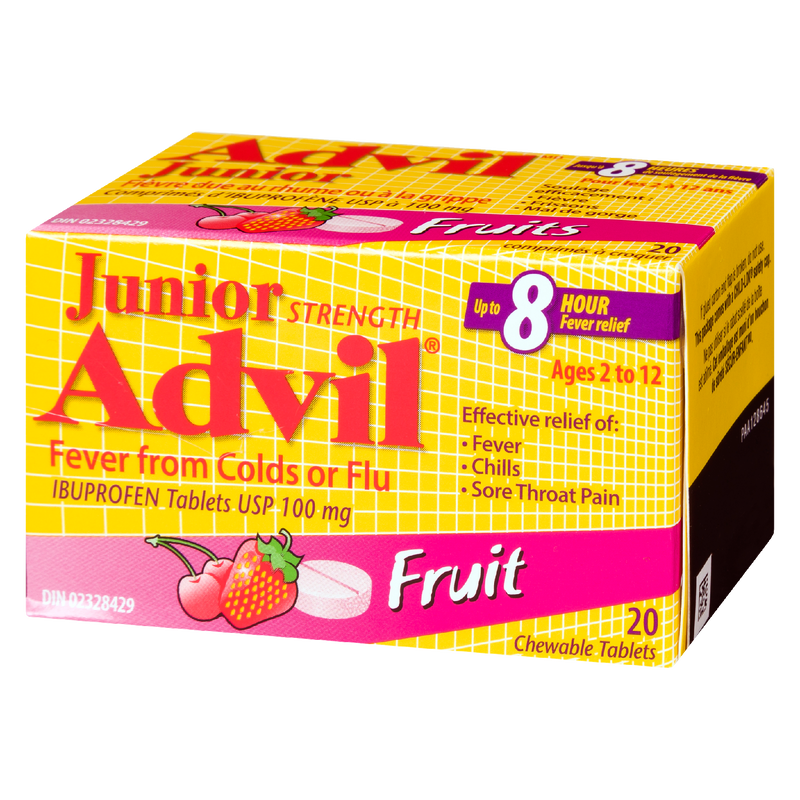 Advil Junior Chewable Tablets 20's (Ages 2–12) 6 Pack