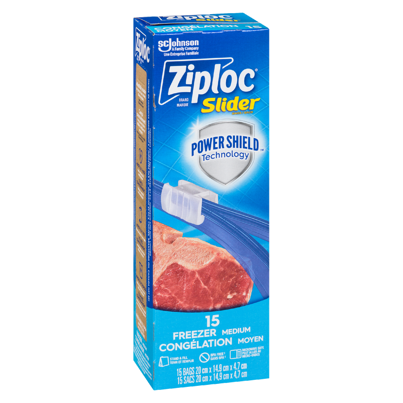 Ziploc Slider Freezer Bags Medium  ( 12 X  15'S )