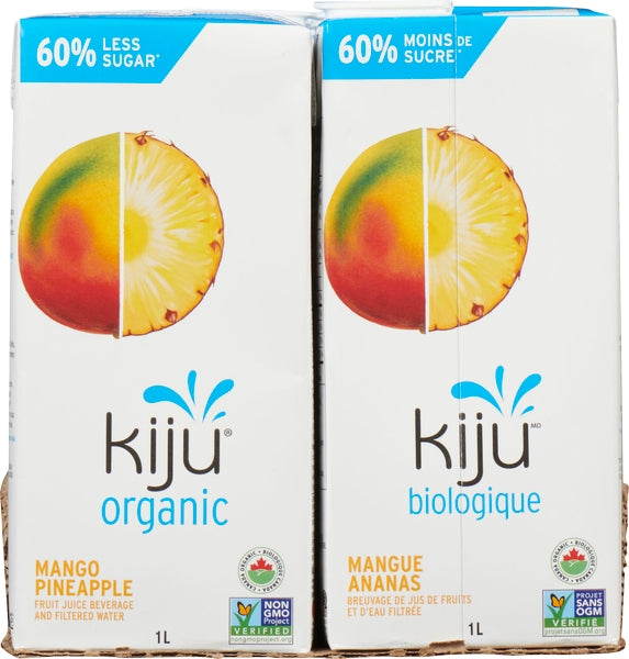Kiju Organic Juice Mango & Pineapple Less Sugar (12X1L)