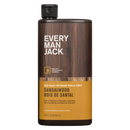 Every Man Jack Body Wash Sandalwood 500ML | Case of 6 | Bulk Personal Care