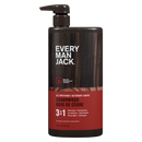 Every Man Jack 3In1 Shampoo Conditioner Body Wash Cedarwood 852ML | Case of 4 | Bulk Personal Care