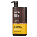 Every Man Jack 3In1 Shampoo Conditioner Body Wash Sanalwood 852ML | Case of 4 | Bulk Personal Care