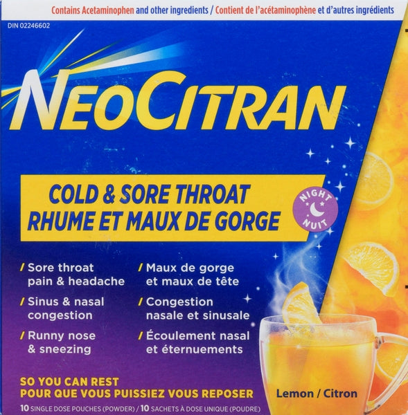 Neocitran Cold & Sore Throat  ( 12 X 10'S )