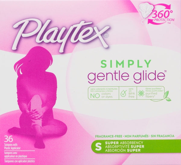 Playtex Plastic Tampons Gentle Glide Super  ( 6 X 36'S )