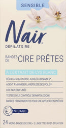 Nair Wax Hair Remover Strips Face & Brows  ( 6 X  24'S  )