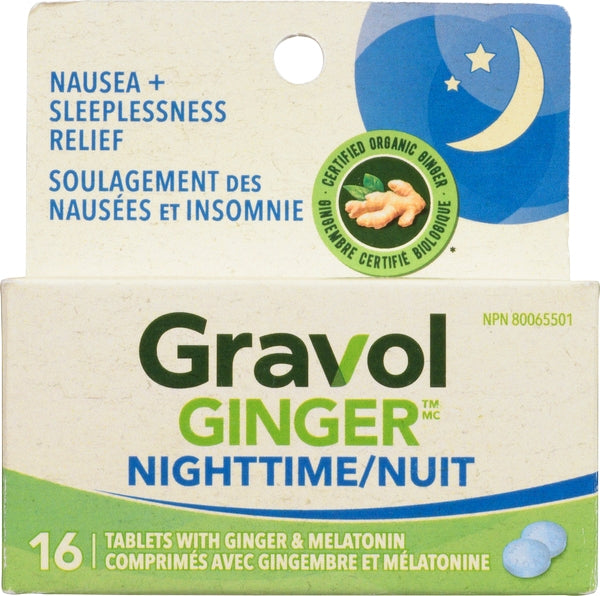 Gravol Tablets Ginger Nighttime (6X16'S)