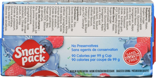 Snack Pack Gels (12 X 4 X 99G)