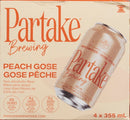 Partake Peach Gose 355ML | Case of 6X4 Units | Bulk Non-alcoholic Beverages | Best Before Dec 06, 2026