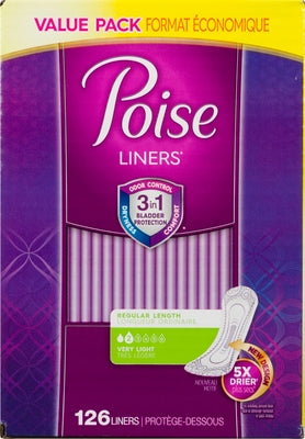 Poise Liners Very Light  ( 1 X 26'S )