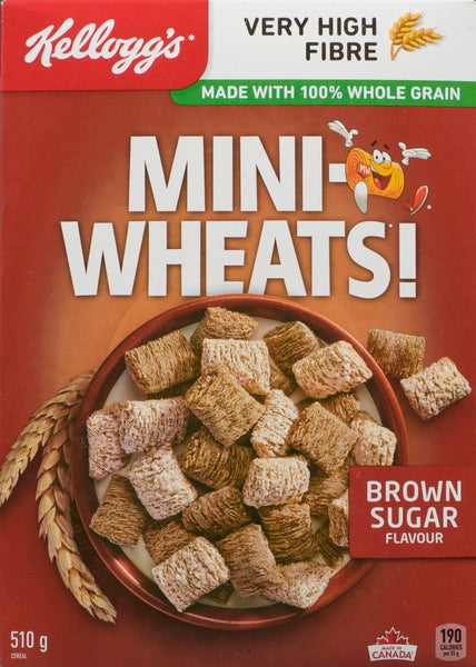 Kelloggs Cereal Mini Wheats Brown Sugar (16X510G)