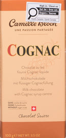 Camille Bloch Cognac Swiss Milk Chocolate Bar 100G Case of 12 Units | Bulk Confectionery | Best Before Nov 18, 2026