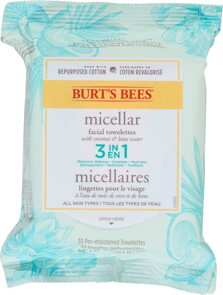 Burts Bees Micellar Cleansing Towelettes ( 3 X 30's )