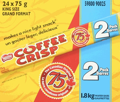 Coffee Crisp Chocolate King Size ( 24 X 75G )