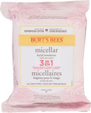 Burts Bees Micellar Makeup Removing Towelette with Rose Water ( 3 X 30's )
