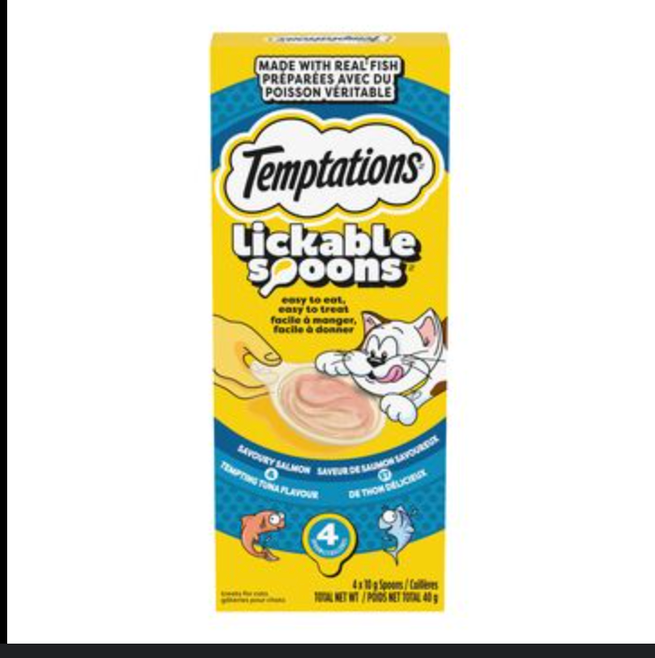 Whiskas Temptations Cat Treats - Lickable Spoons (24 X 40G)