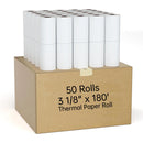 Thermal Cash Rolls 3.125" x 180'  | Case of 50 Rolls | Bulk Office Supplies